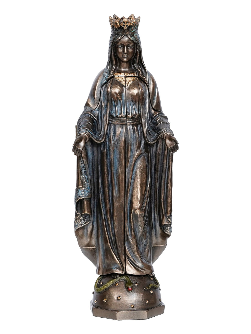 Silver Polyresin and Bronze Lady of Grace Idol Kafalo