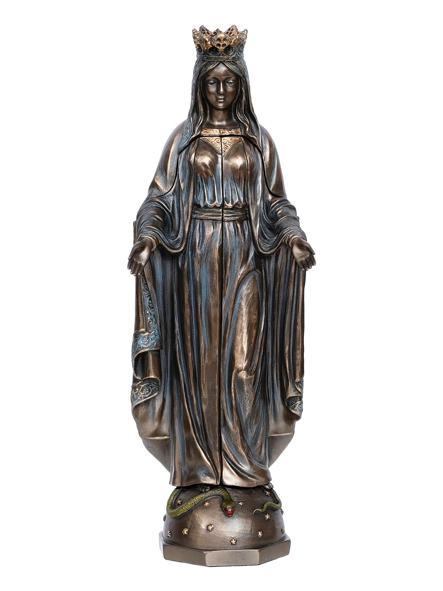 Silver Polyresin and Bronze Lady of Grace Idol Kafalo
