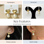 Heart Drop Earrings Nestasia