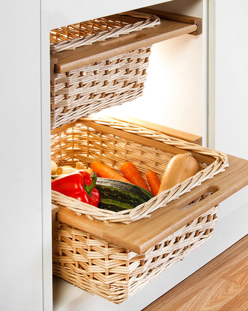 Multipurpose Wicker Modular Onion Basket for Pantry, Cabinet, and Kitchen Organization