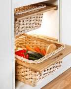 Multipurpose Wicker Modular Onion Basket for Pantry, Cabinet, and Kitchen Organization