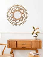 Decorative Handwoven Rattan Mirror for Modern and Minimalist Homes