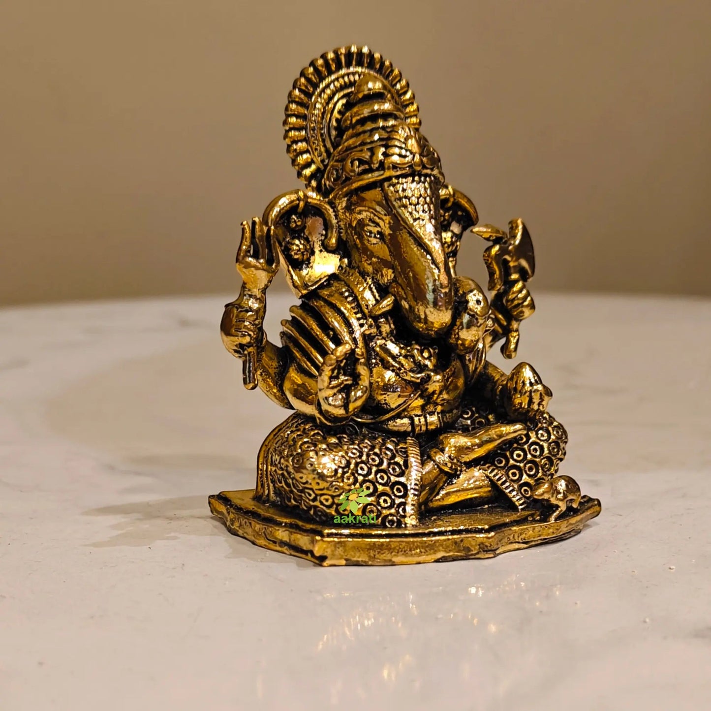 Light Weight Brass Ganesh | Brass Ganesh Idol for Your Car Dashboard | Ganesh Statue