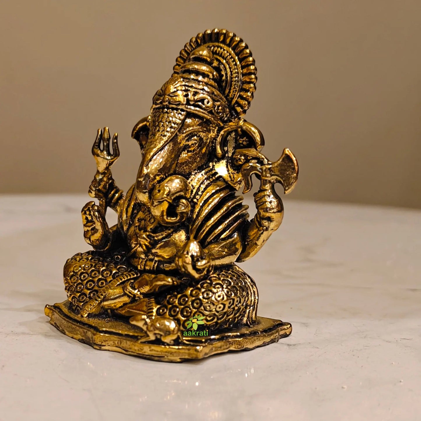 Light Weight Brass Ganesh | Brass Ganesh Idol for Your Car Dashboard | Ganesh Statue