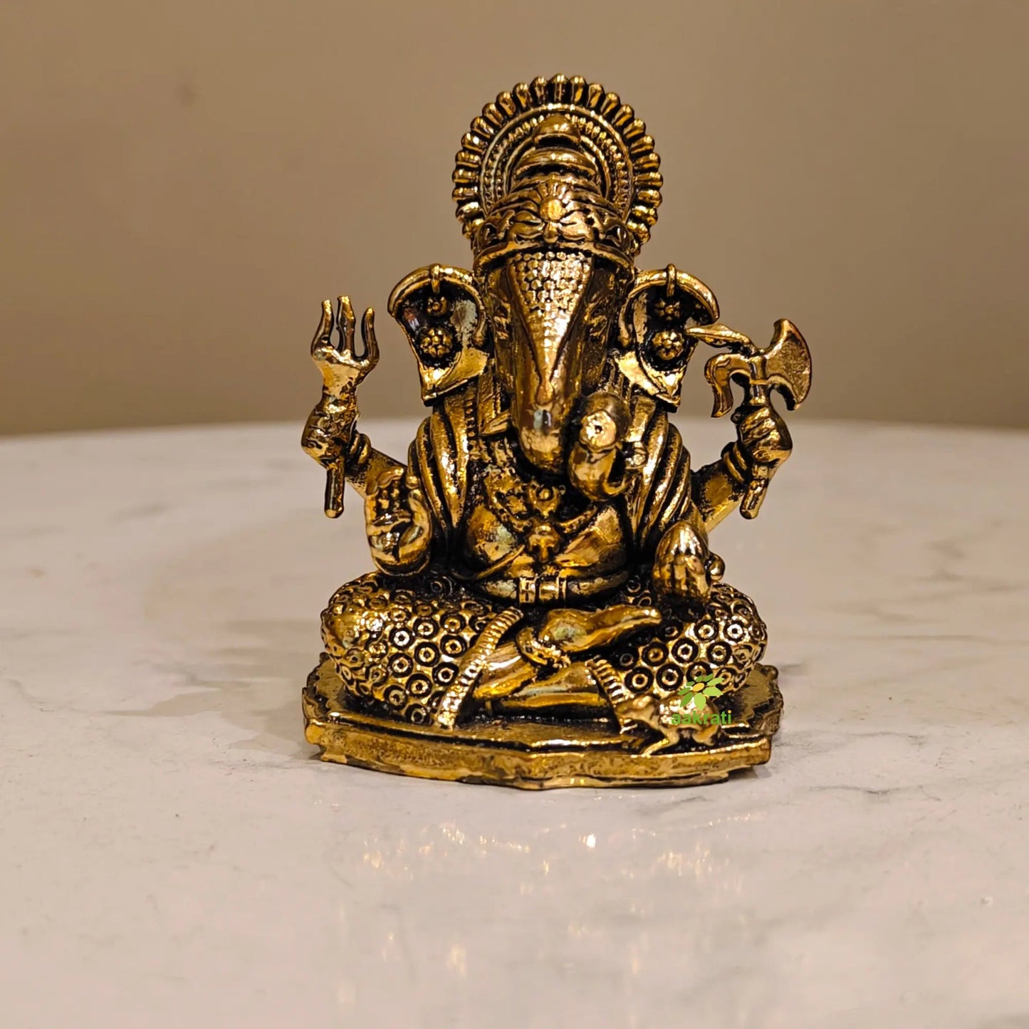 Light Weight Brass Ganesh | Brass Ganesh Idol for Your Car Dashboard | Ganesh Statue