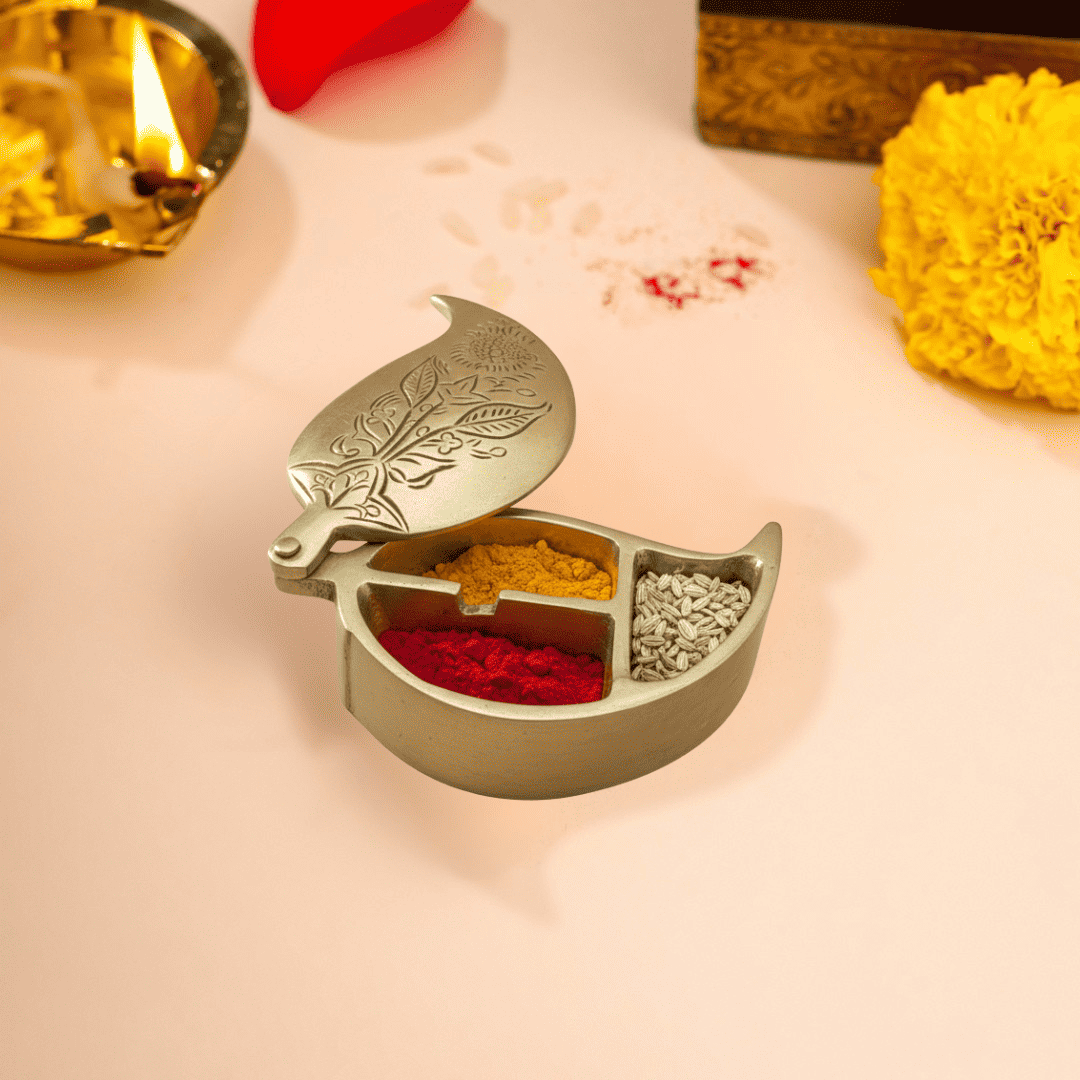 Brass Mango Sindoor/Chopda box Vedansh Craft