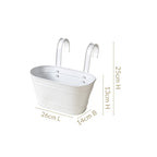 Hanging Railing Planter Ivory Set Of 2 Nestasia