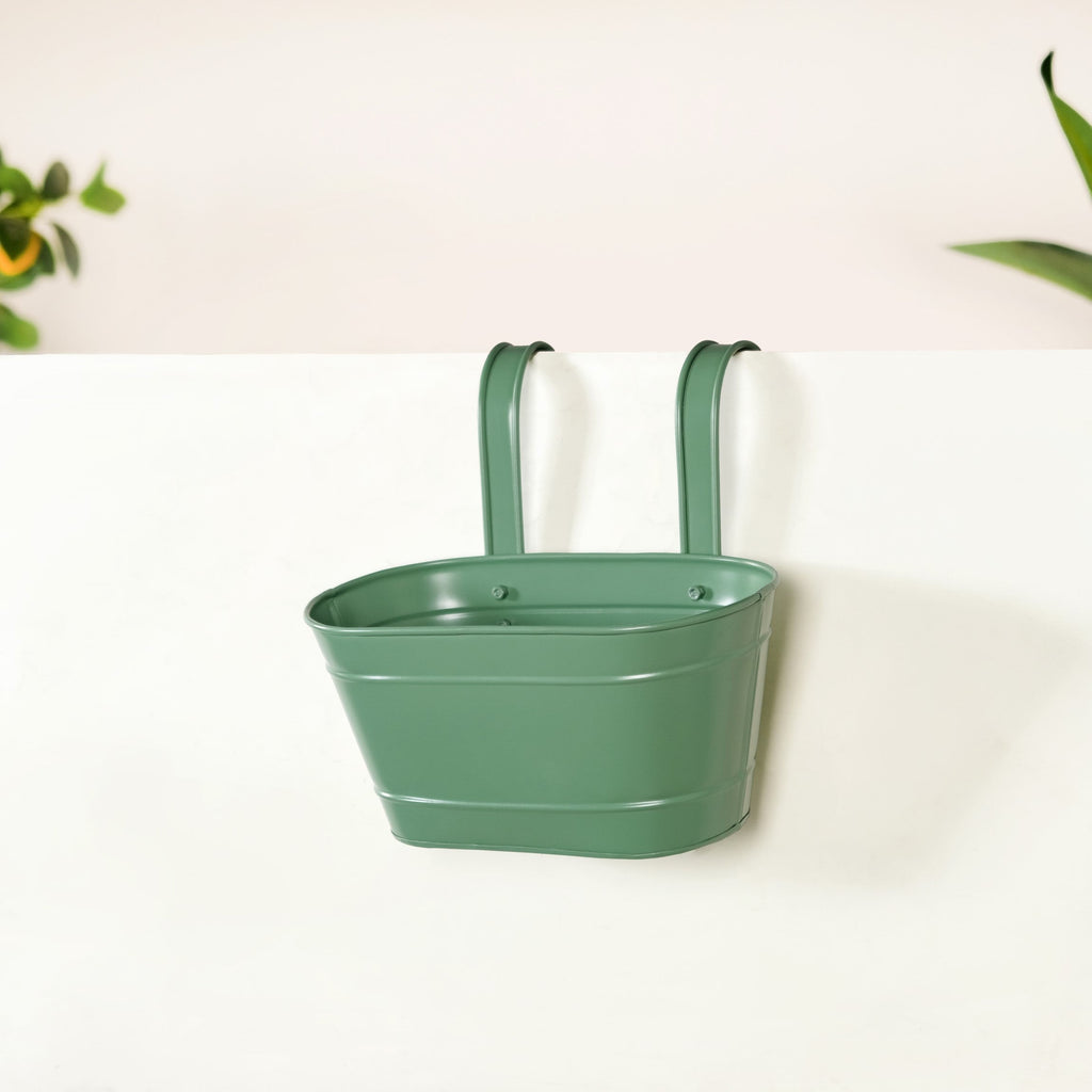 Decorative Hanging Planter Sage Green Set Of 2 Nestasia