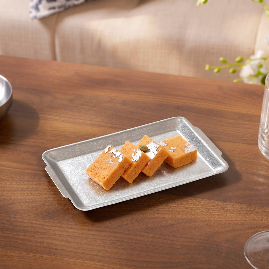 Coffee Table Minimalist Stainless Steel Tray Small 22x14cm Nestasia