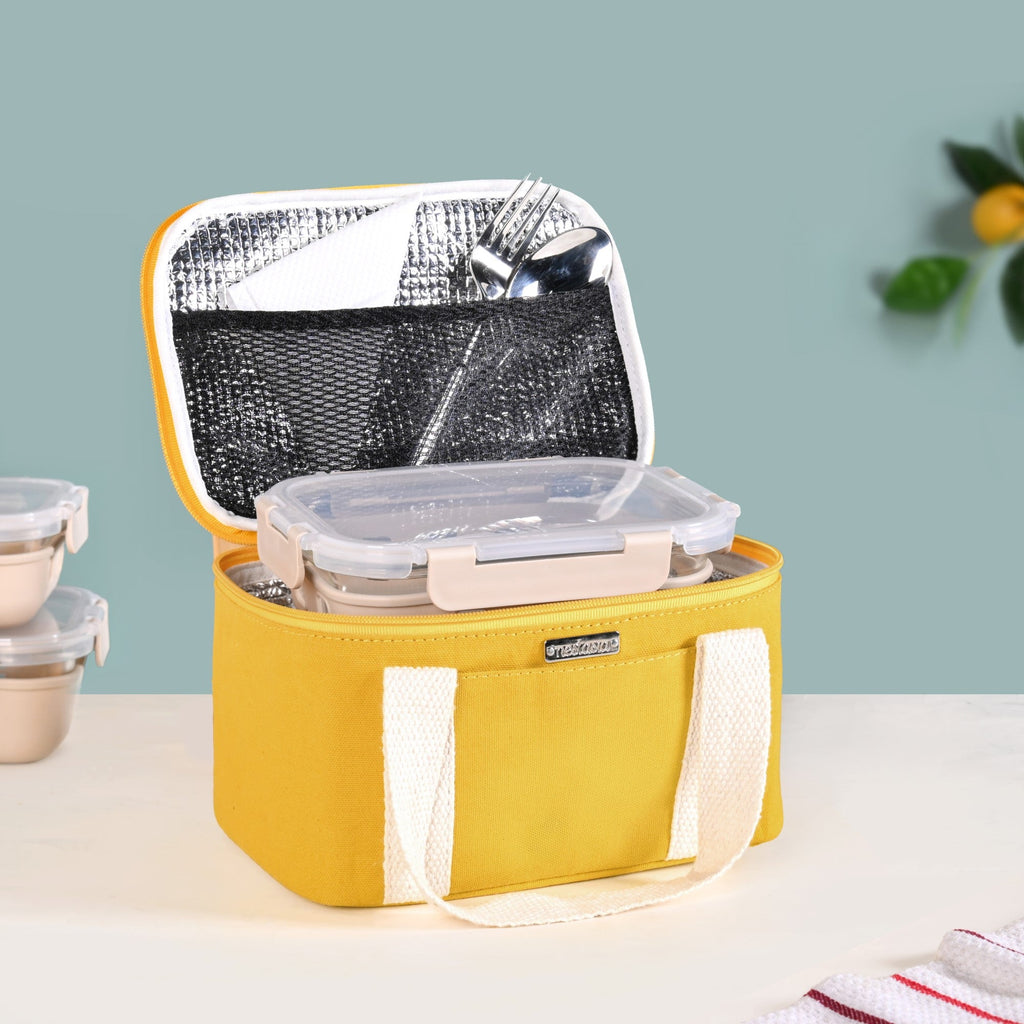 Urban Daily Insulated Yellow Lunch Bag For Work Nestasia