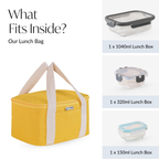 Urban Daily Insulated Yellow Lunch Bag For Work Nestasia