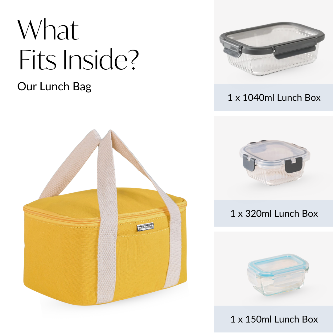 Urban Daily Insulated Yellow Lunch Bag For Work Nestasia