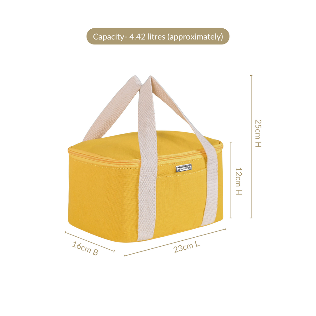 Urban Daily Insulated Yellow Lunch Bag For Work Nestasia