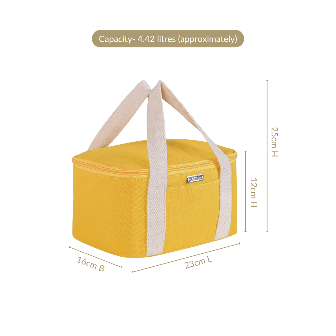 Urban Daily Insulated Yellow Lunch Bag For Work Nestasia