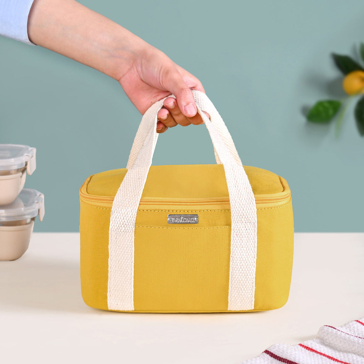 Urban Daily Insulated Yellow Lunch Bag For Work Nestasia