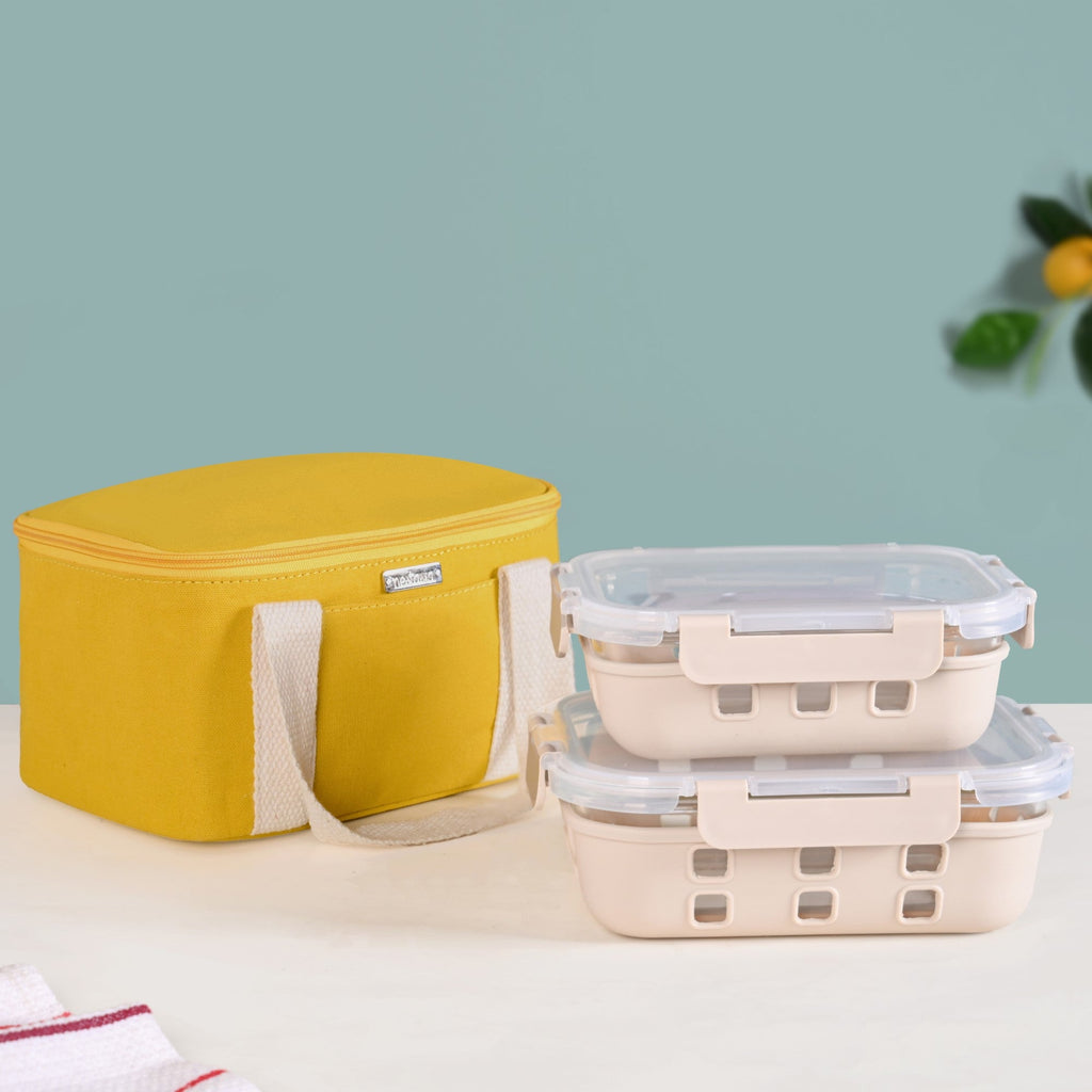 Urban Daily Insulated Yellow Lunch Bag For Work Nestasia