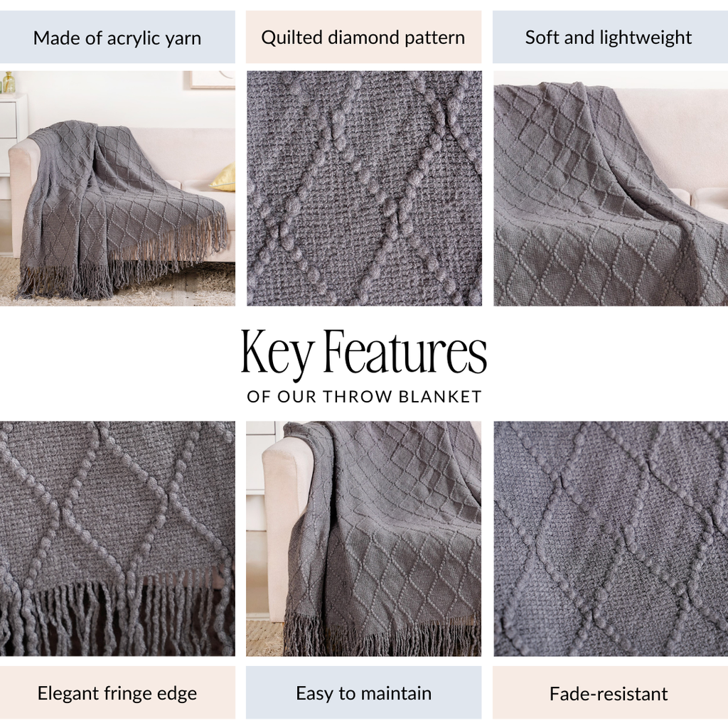 Urban Grey Couch Throw Nestasia