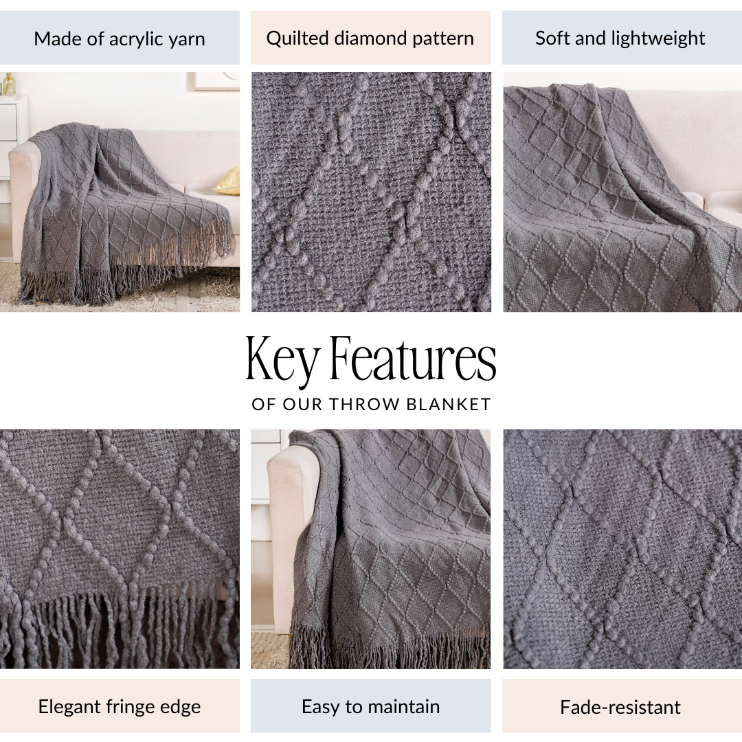 Urban Grey Couch Throw Nestasia