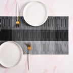Urban Stripes Reversible Grey Table Runner 180x30cm Nestasia