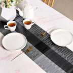 Urban Stripes Reversible Grey Table Runner 180x30cm Nestasia