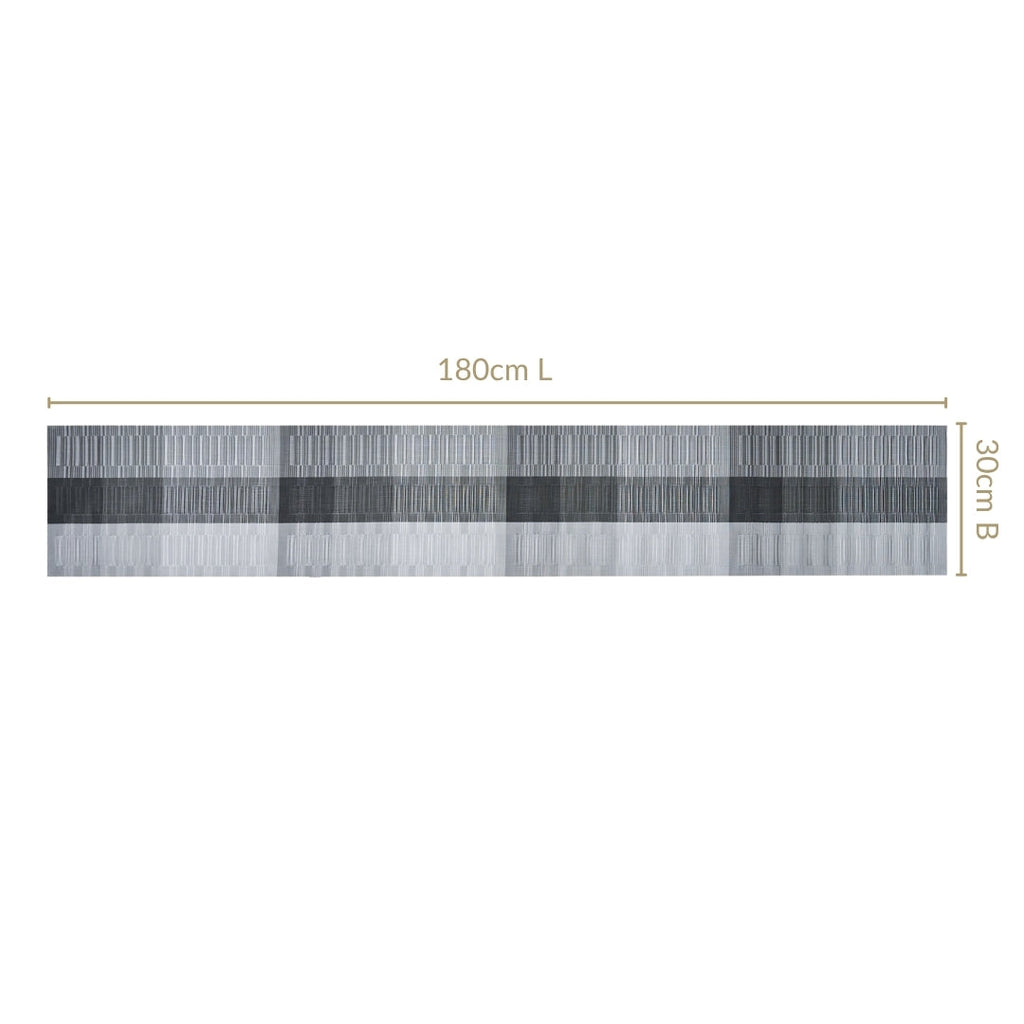 Urban Stripes Reversible Grey Table Runner 180x30cm Nestasia