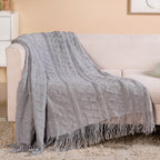 Urban Slate Grey Couch Throw Nestasia