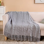 Urban Slate Grey Couch Throw Nestasia