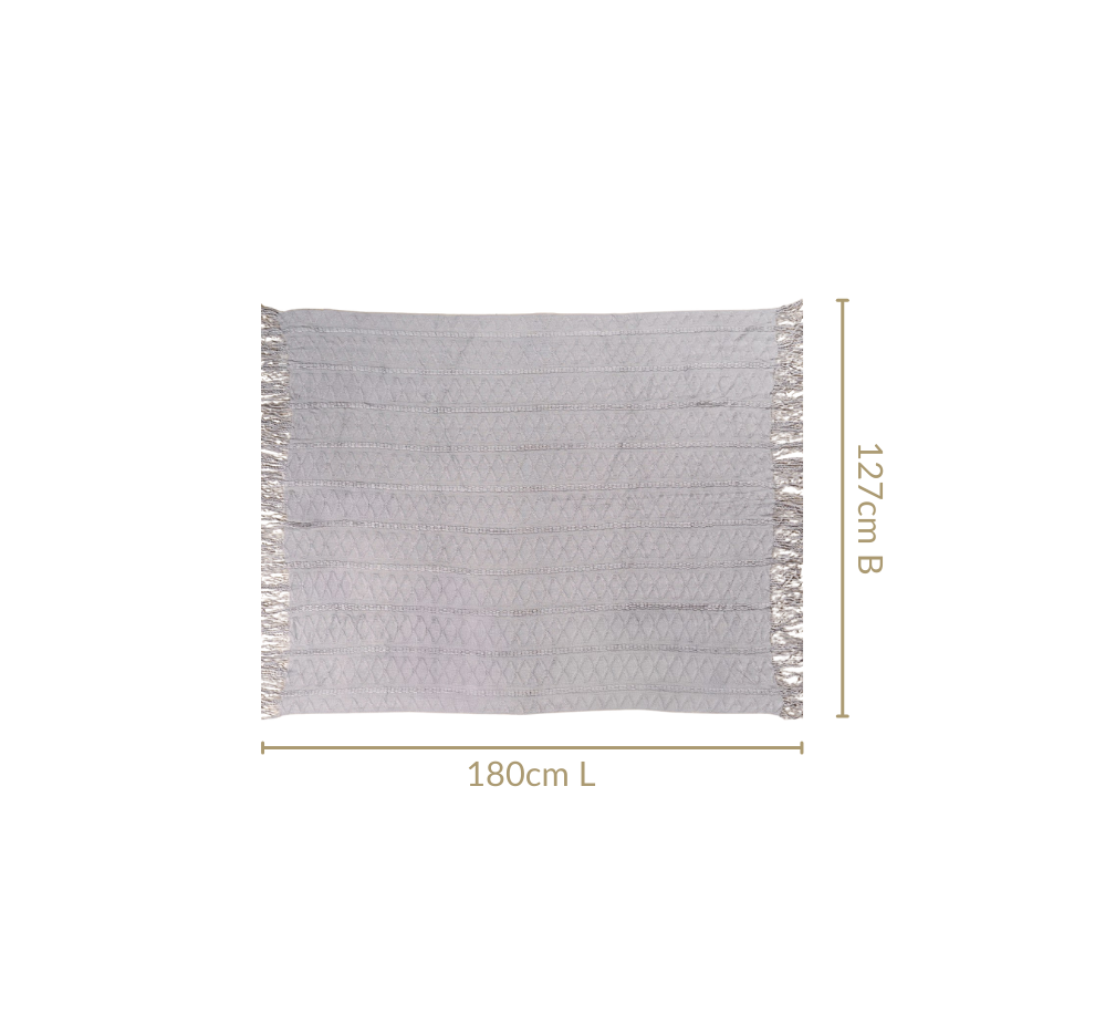 Urban Slate Grey Couch Throw Nestasia