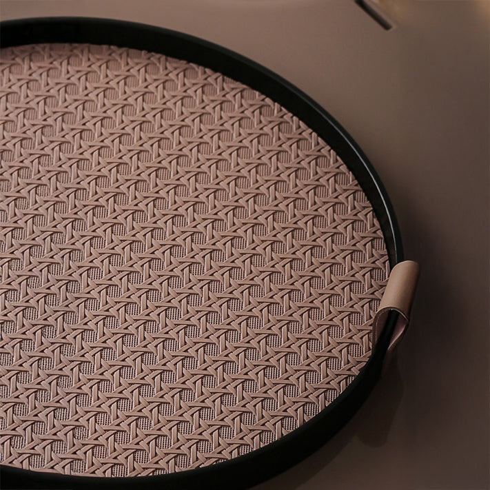 Urban Weave Multipurpose Round Tray Taupe Nestasia