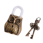 Brass Owl Door Lock With Two Brass Keys (4.7 Inch) Vedansh Craft