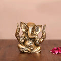 Brass Appu Ganesha With Big Ears Sitting Idol (4.5 Inch) Vedansh Craft