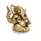 Brass Appu Ganesha With Big Ears Sitting Idol (4.5 Inch) Vedansh Craft