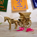 Brass Handmade Horse Chariot/Cart Showpiece (2.6 Inch) Vedansh Craft