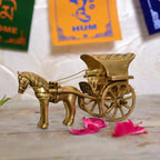 Brass Handmade Horse Chariot/Cart Showpiece (2.6 Inch) Vedansh Craft