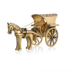 Brass Handmade Horse Chariot/Cart Showpiece (2.6 Inch) Vedansh Craft