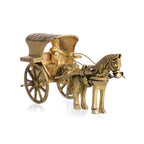 Brass Handmade Horse Chariot/Cart Showpiece (2.6 Inch) Vedansh Craft