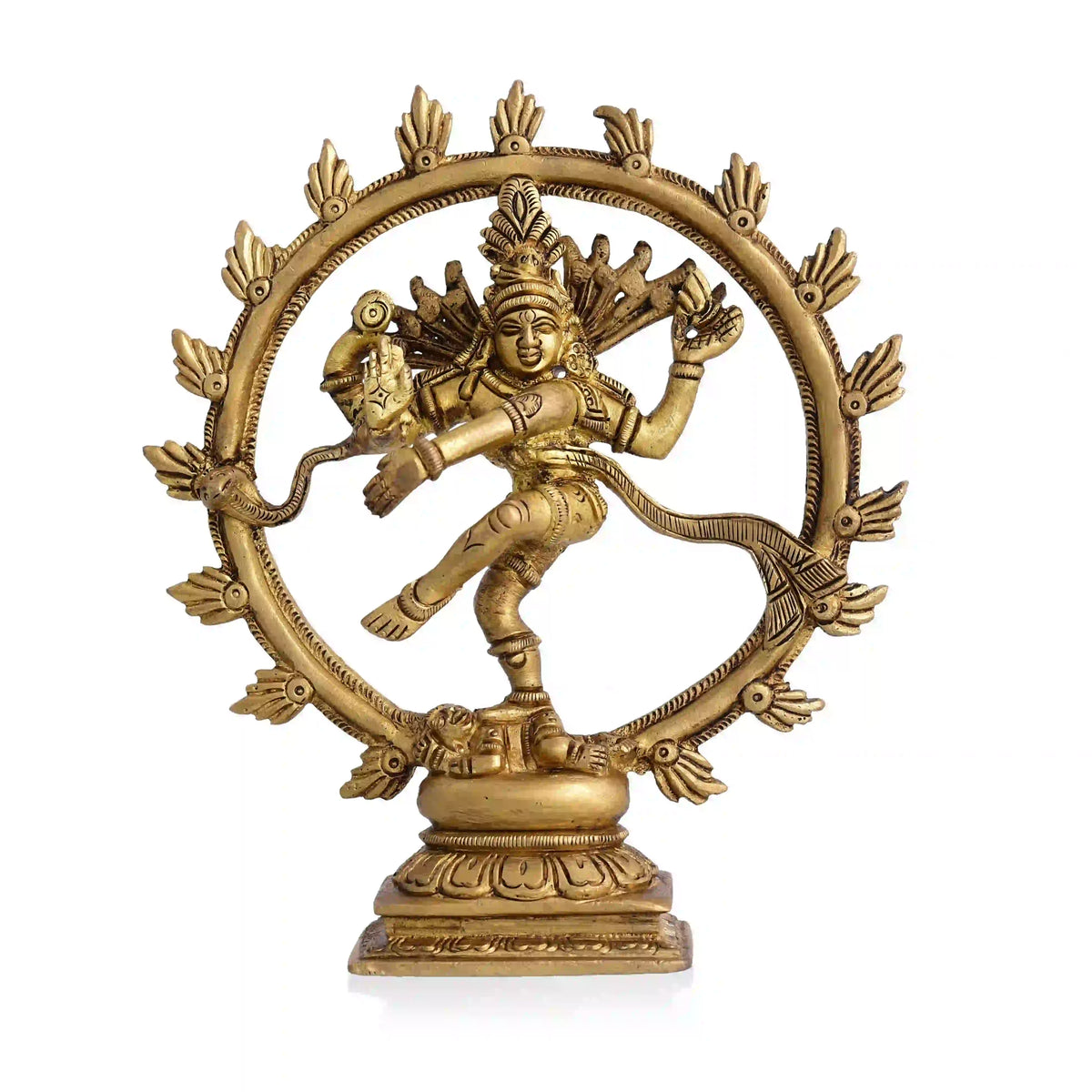 Brass Nataraja Dancing Shiva Idol (9 Inch) Vedansh Craft