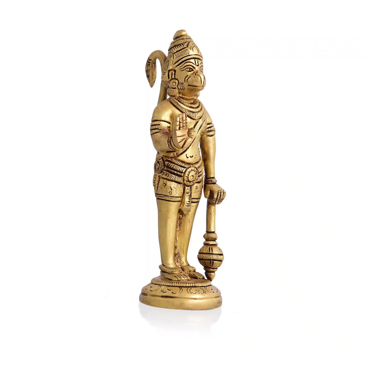 Brass Standing Hanuman Superfine Idol (5.3 Inch) Vedansh Craft