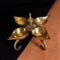 Brass Divine Four Petal Diya (5.5 Inch) Vedansh Craft