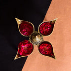 Brass Divine Four Petal Diya (5.5 Inch) Vedansh Craft