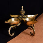 Brass Divine Four Petal Diya (5.5 Inch) Vedansh Craft