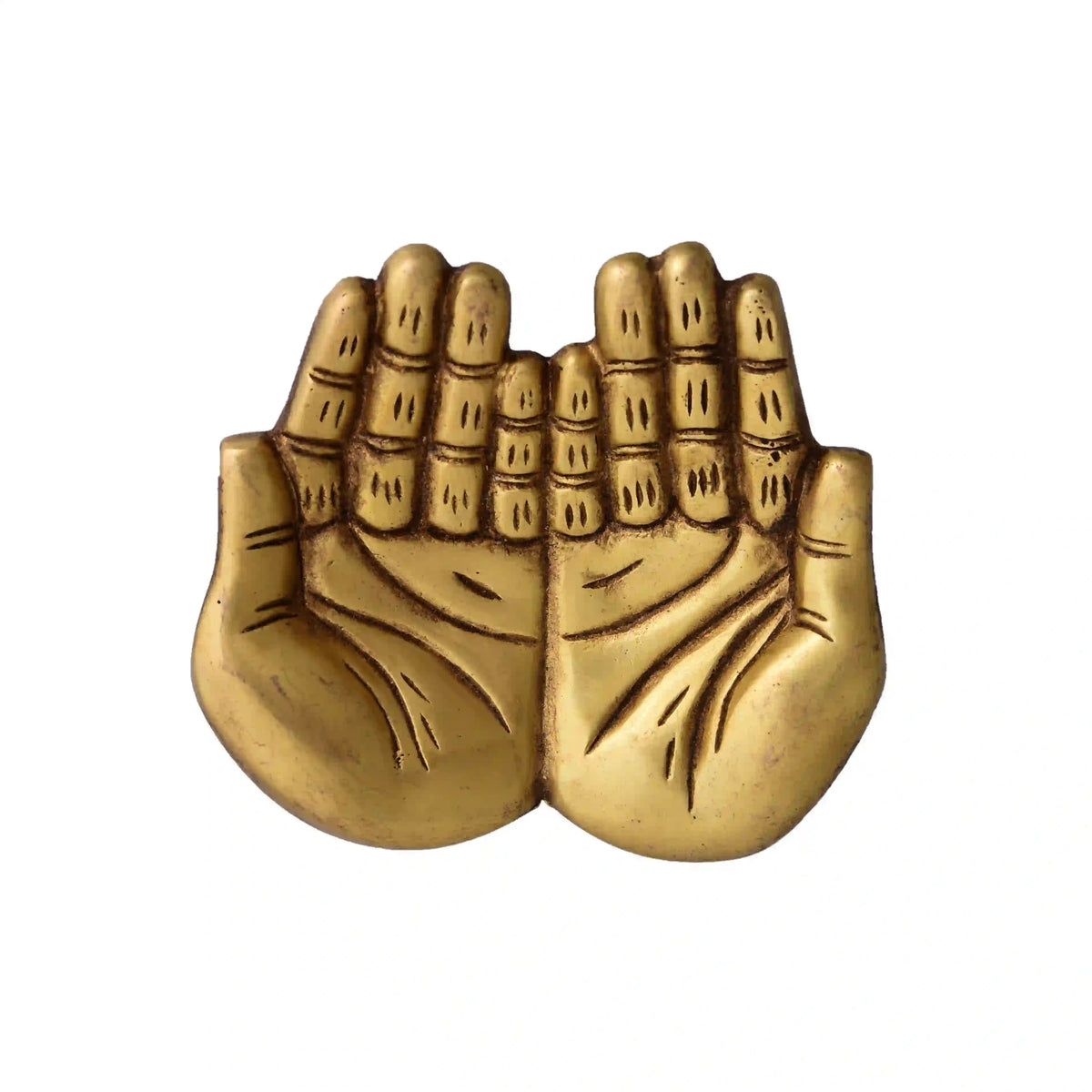 Brass Hand Shaped Dish/Plate (3.8 Inch) Vedansh Craft