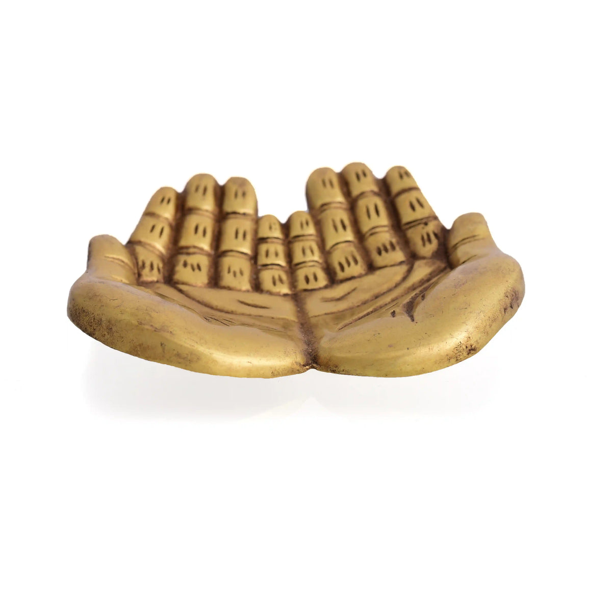 Brass Hand Shaped Dish/Plate (3.8 Inch) Vedansh Craft