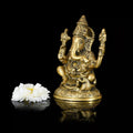 Brass Blessing Sitting Ganesha Idol (6 Inch) Vedansh Craft
