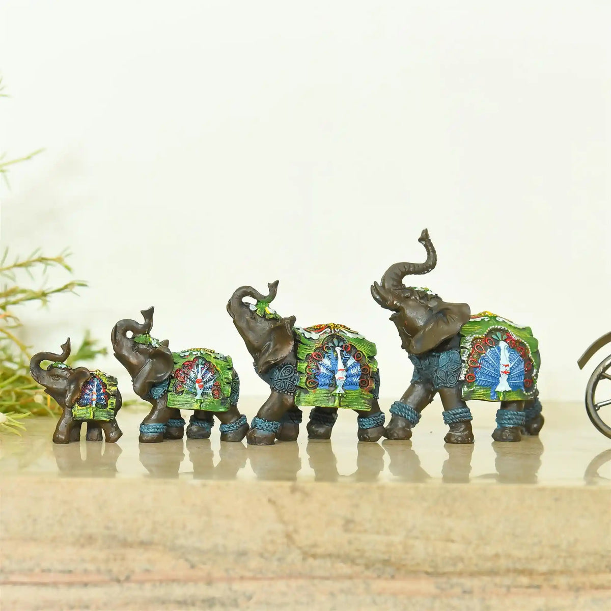 Polyresin Elephant Family Set Vedansh Craft