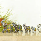Polyresin Grey Elephant Family Set Vedansh Craft