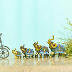 Polyresin Grey Elephant Family Set Vedansh Craft