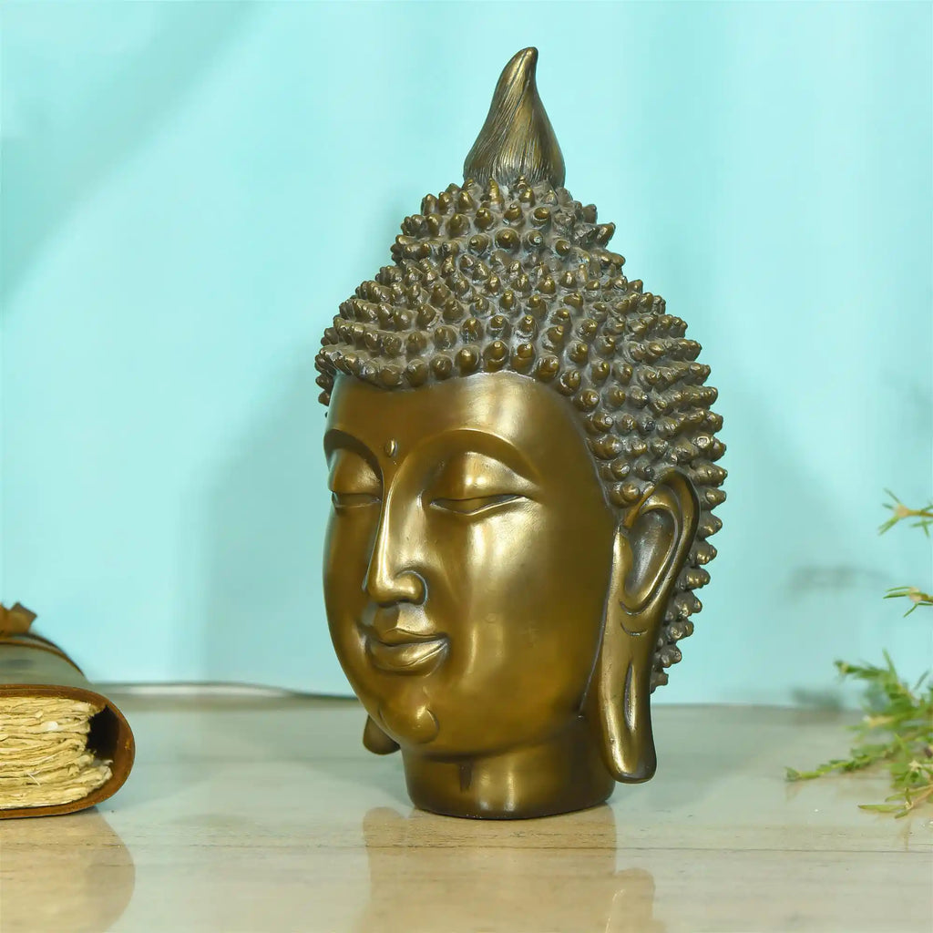 Buddha Polyresin Head Statue (10.5 Inch) Vedansh Craft