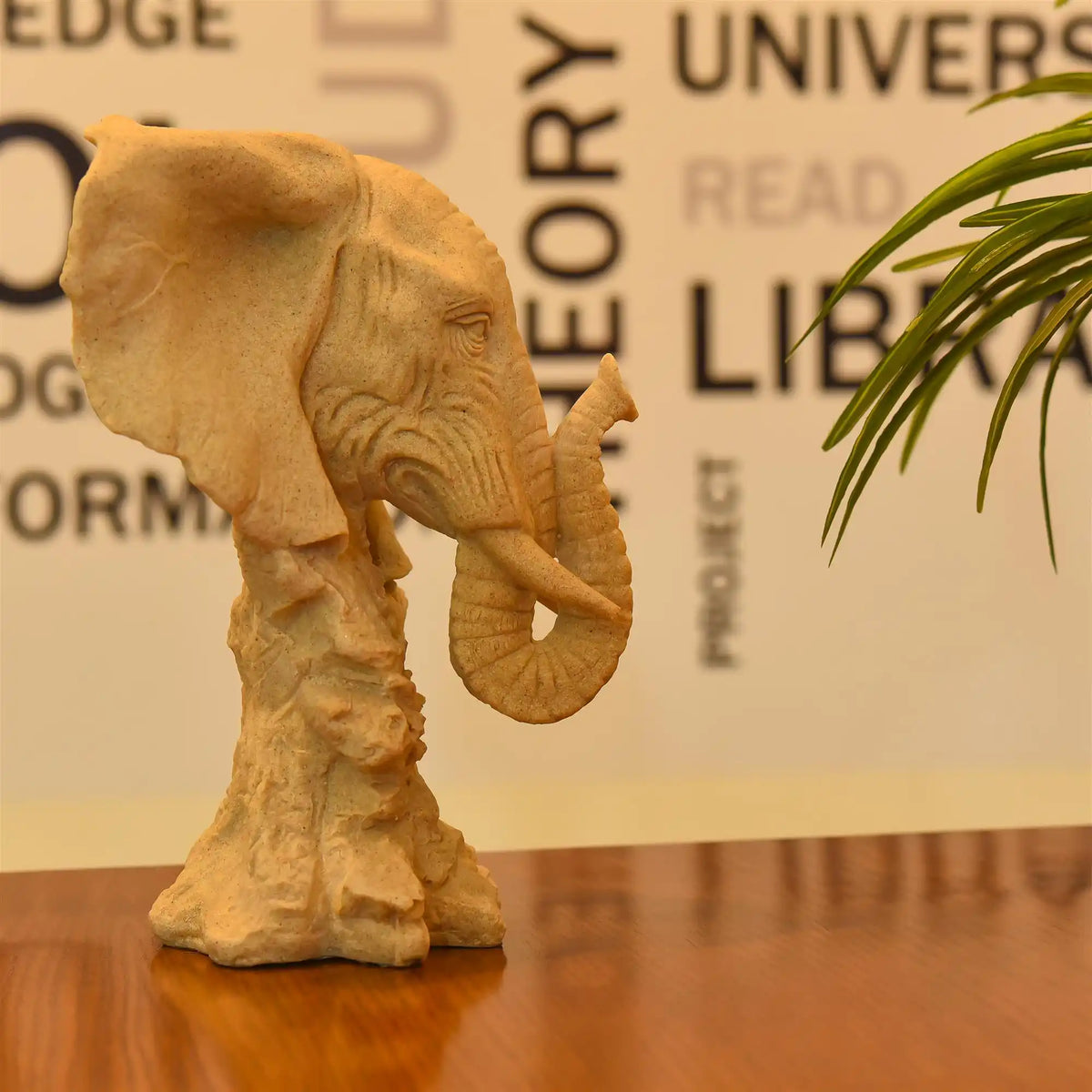 Ceramic Elephant Head Statue (10 Inch) Vedansh Craft