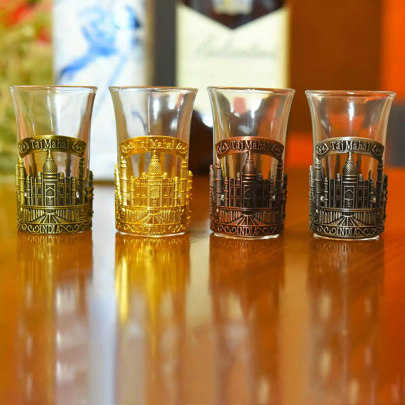 Tajmahal Shot Glass Set Of Four With Box Vedansh Craft